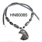 Hematie Eagle Beads Pendant with Assorted Stone Jewelry Necklace